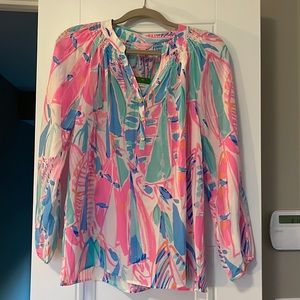 Lilly Pulitzer Elsa Top, NWT, Elsa, Size S, Color Out To Sea Multi